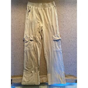 Angels Welcome Market Cotton Knit Small Cargo Joggers Small Tan Sustainable